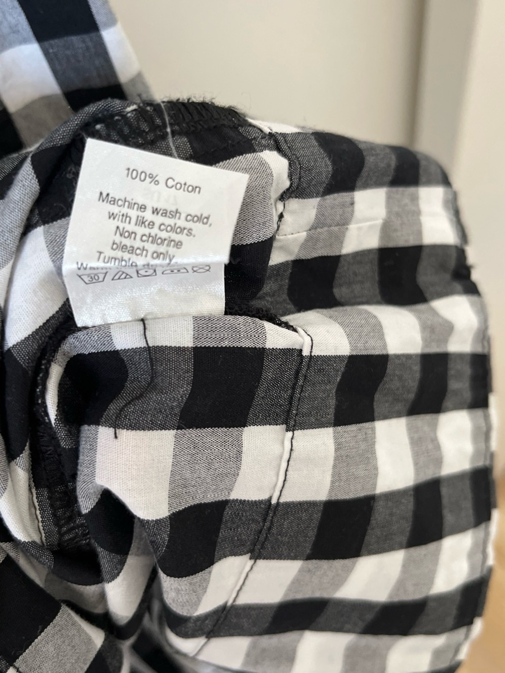 J. Crew Black and White Gingham Short-Sleeve Shirt Dress - Picture 6 of 7